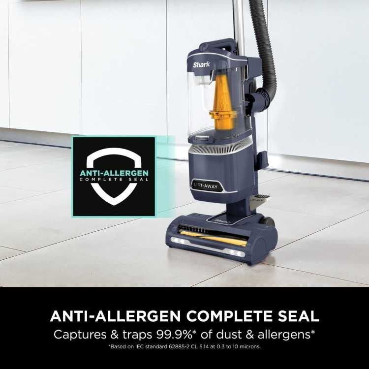 Refurbished Shark Anti Hair Wrap Upright Vacuum Cleaner with Lift-Away - Royal Grey