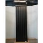 Refurbished - Eco Vivante Midnight Black Vertical Wave Designer Aluminium Radiator 1800x565mm Single Panel 4508 BTU