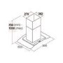 GRADE A2 - CDA 90cm Curved Glass Island Cooker Hood - Stainless Steel