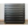 Refurbished - Eco Eleganza Midnight Black Horizontal Flat Designer Aluminium Radiator 600x1200mm Single Panel 3683 BTU