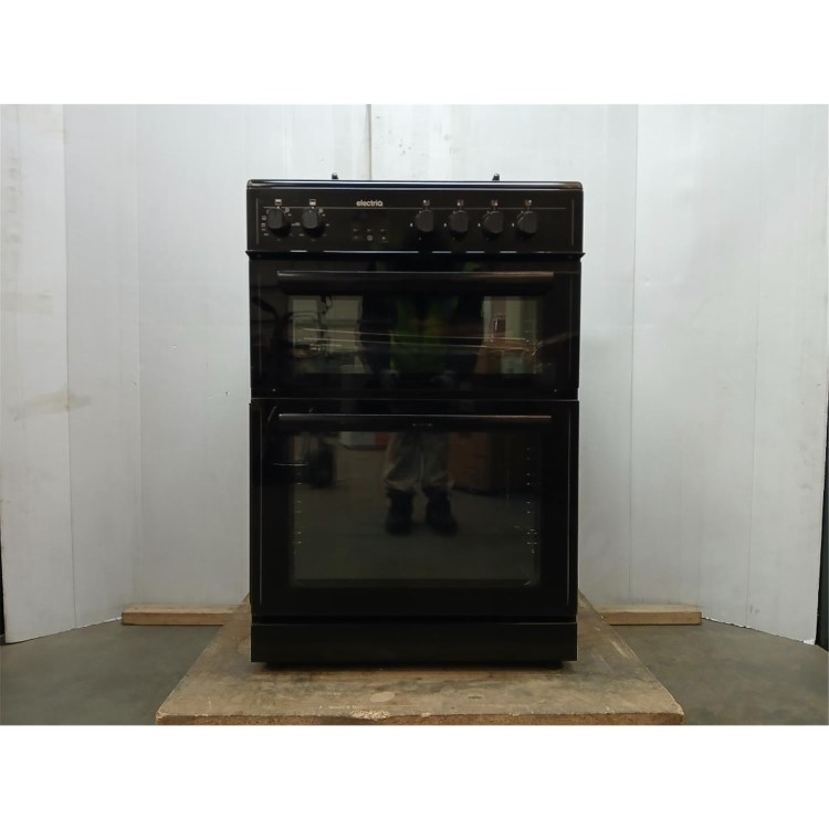 GRADE A2 - electriQ 60cm Dual Fuel Cooker - Black