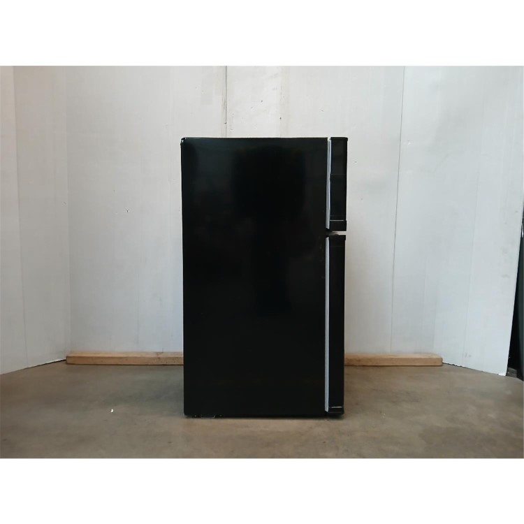 GRADE A3 - electriQ 80 Litre Under Counter Freestanding Fridge Freezer - Black
