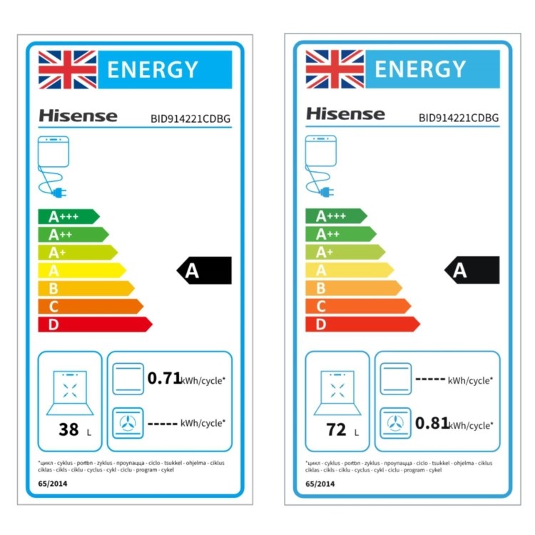 Hisense Hi6 BID914221CDBG Built-In Electric Double Oven - Black  