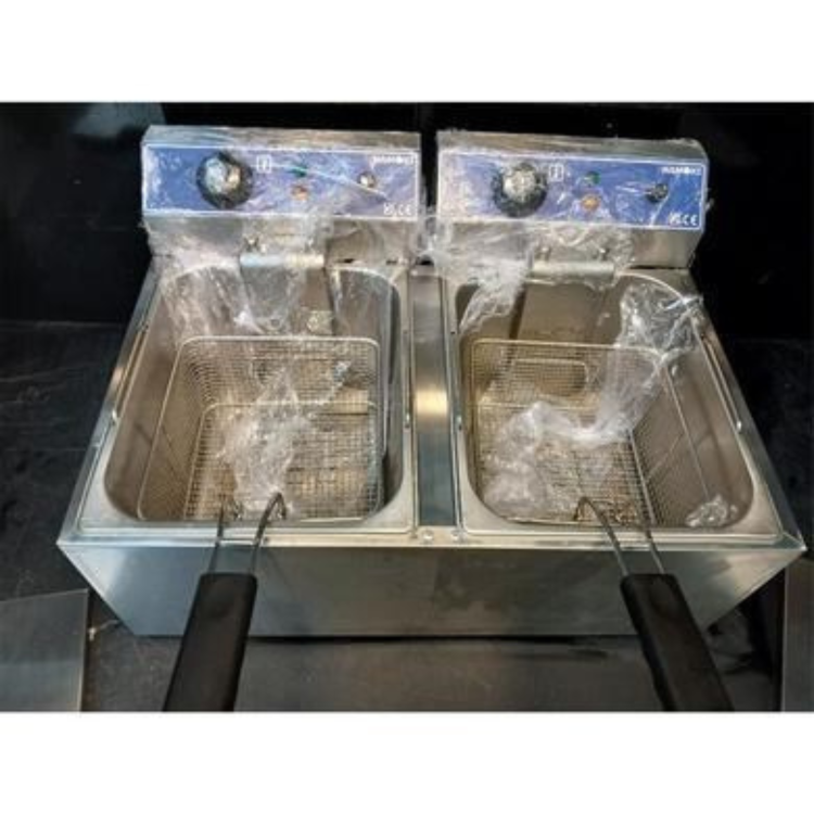 Refurbished Hamoki EF-132 Electric Countertop Fryer 2 x 13ltr Twin Tank 2 x 3kW 13amp - Commercial Catering Model