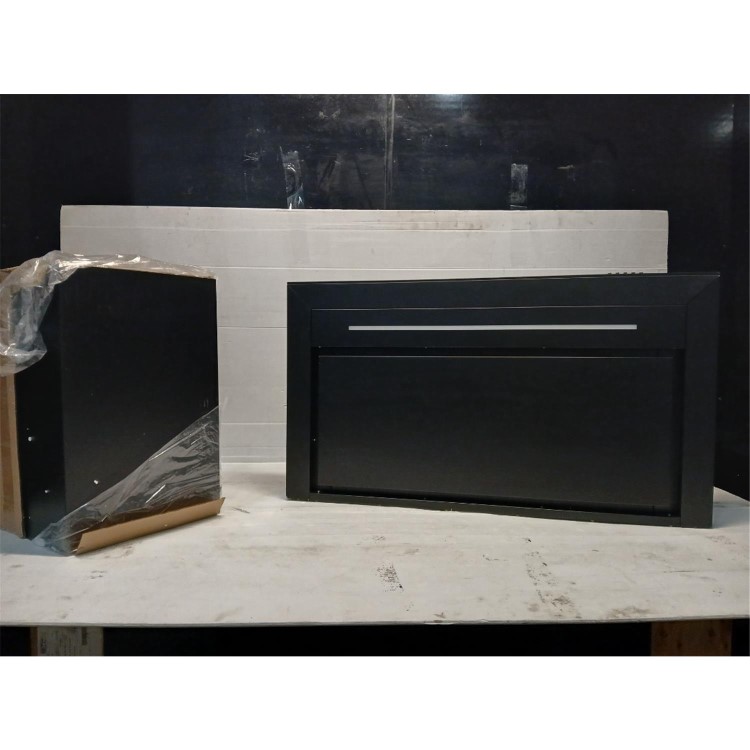 GRADE A3 - electriQ 90cm Slimline Chimney Hood - Black 