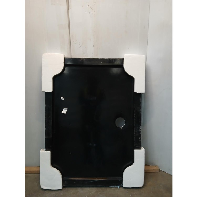 GRADE A2 - Black 1200x900mm Rectangular Shower Tray 45mm - Acrylic Stone Resin - Pearl