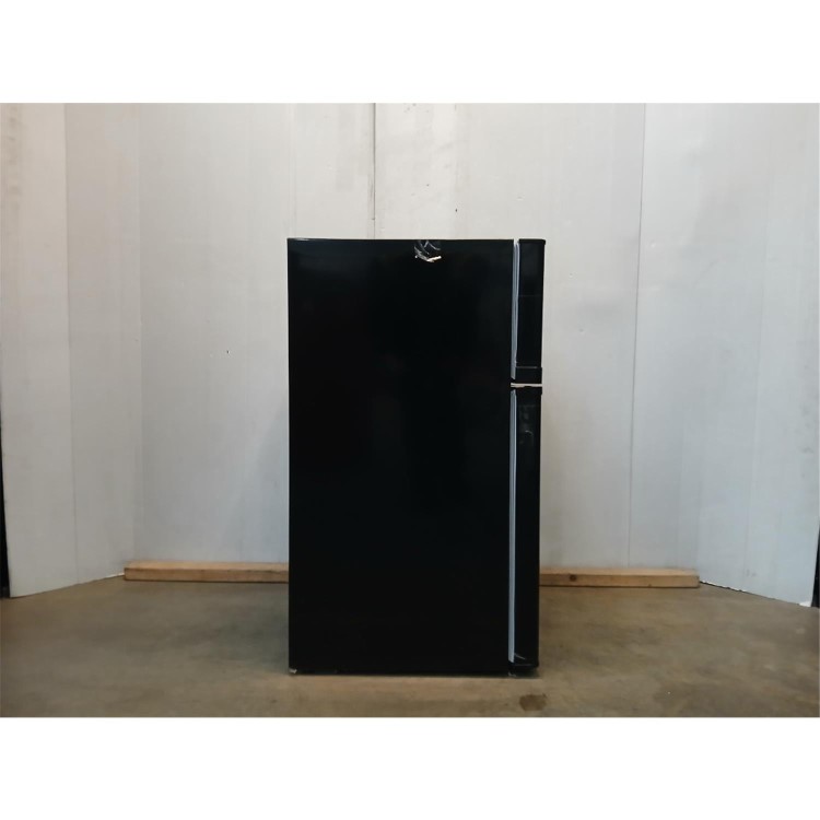 GRADE A3 - electriQ 80 Litre Under Counter Freestanding Fridge Freezer - Black