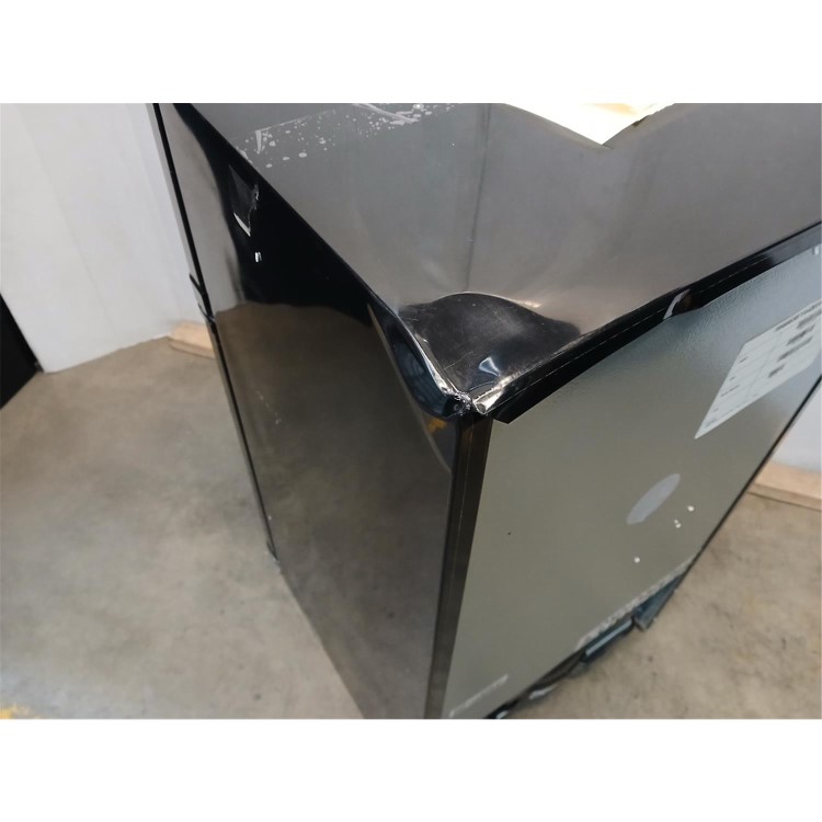 GRADE A3 - electriQ 80 Litre Under Counter Freestanding Fridge Freezer - Black