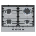 78991910/1/PCP6A5I90 Refurbished Bosch Series 6 60cm 4 Burner Gas Hob - Stainless Steel
