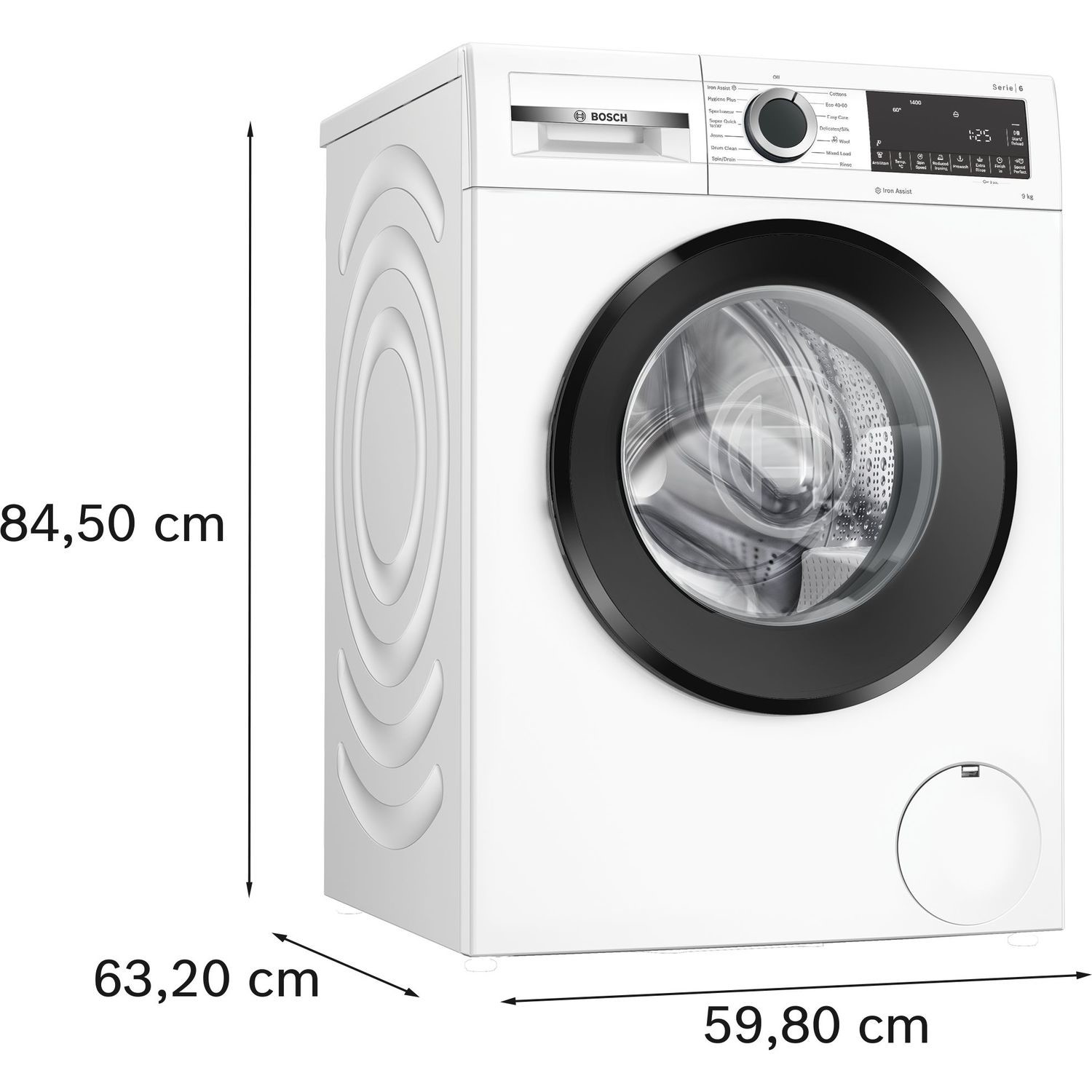 Bosch Series 6 9kg 1400rpm Washing Machine White WGG24400GB bosch-series-6-9kg-1400rpm-washing-machine-white-wgg24400gb
