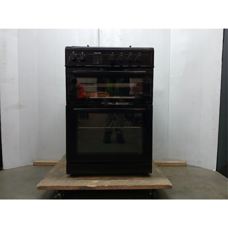GRADE A2 - electriQ 60cm Dual Fuel Cooker - Black
