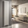 Refurbished - White Vertical Smart Electric Radiator with Wi-Fi Thermostat - 2000W - H1800xW354mm - Bathroom Safe