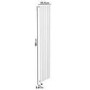 Refurbished - White Vertical Smart Electric Radiator with Wi-Fi Thermostat - 2000W - H1800xW354mm - Bathroom Safe