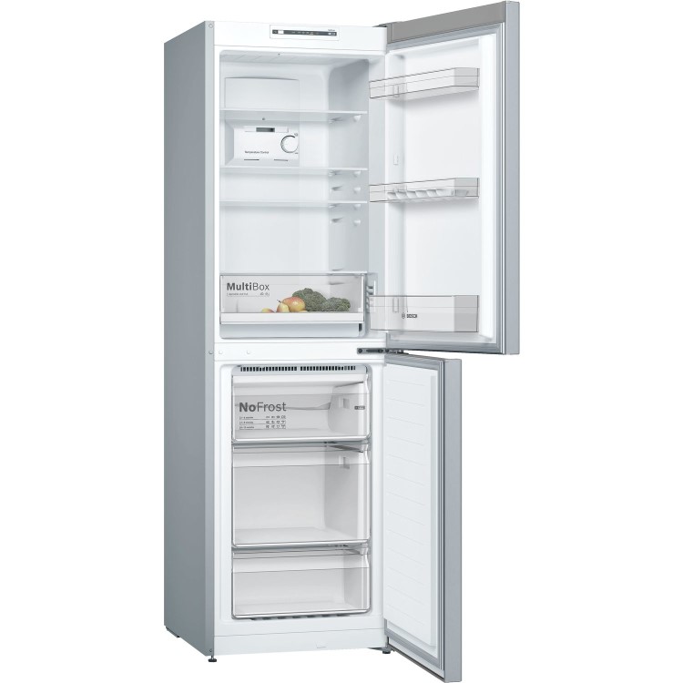 Refurbished Bosch Serie 2 300 Litre 50/50 Freestanding Fridge Freezer Frost Free - Stainless Steel Look
