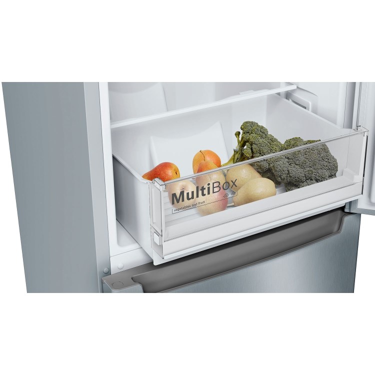 Refurbished Bosch Serie 2 300 Litre 50/50 Freestanding Fridge Freezer Frost Free - Stainless Steel Look