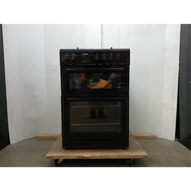 GRADE A2 - electriQ 60cm Dual Fuel Cooker - Black