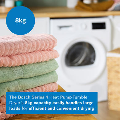 Refurbished Bosch Series 4 8kg Heat Pump Tumble Dryer - White