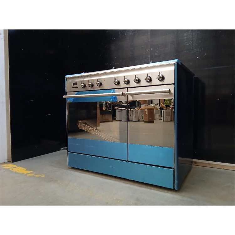 Refurbished Smeg Concert 90cm Dual Fuel Range Cooker - Stainless Steel