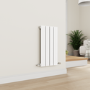 GRADE A3 - Eco Eleganza White Horizontal Flat Designer Aluminium Radiator 600x300mm Single Panel 921 BTU