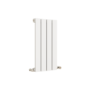 GRADE A3 - Eco Eleganza White Horizontal Flat Designer Aluminium Radiator 600x300mm Single Panel 921 BTU