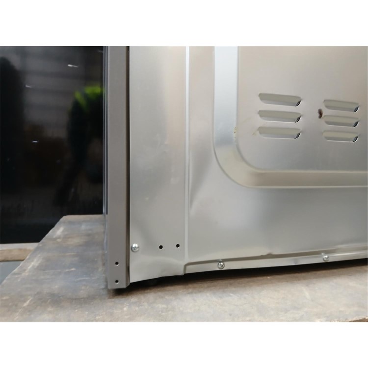 GRADE A2 - electriQ 60cm Double Oven Dual Fuel Cooker with Mirror Door