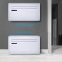 electriQ iQool 12000 BTU Wall Mounted All-In-One Smart Air Conditioner with Heat Pump - No Outdoor Unit Needed