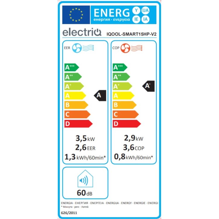 electriQ iQool 12000 BTU Wall Mounted All-In-One Smart Air Conditioner with Heat Pump - No Outdoor Unit Needed