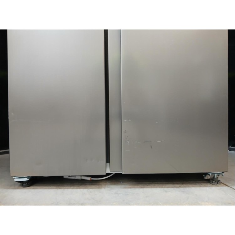 GRADE A2 - electriQ 513 Litre Side-by-Side American Fridge Freezer – Stainless Steel