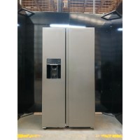 GRADE A2 - electriQ 513 Litre Side-by-Side American Fridge Freezer – Stainless Steel