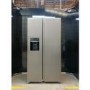 GRADE A2 - electriQ 513 Litre Side-by-Side American Fridge Freezer – Stainless Steel