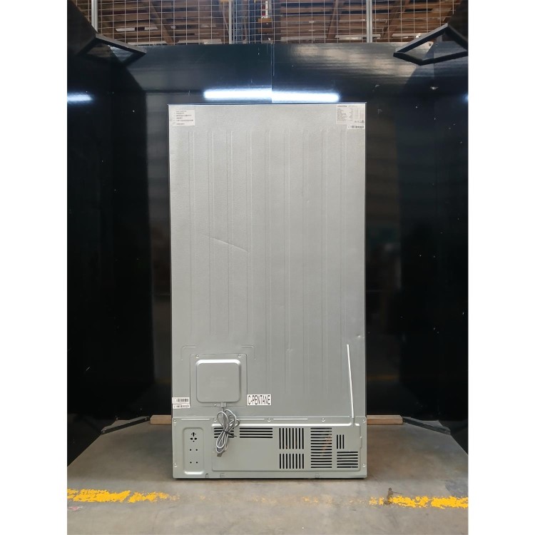 GRADE A2 - electriQ 513 Litre Side-by-Side American Fridge Freezer – Stainless Steel