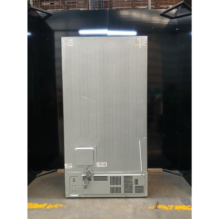 GRADE A2 - electriQ 513 Litre Side-by-Side American Fridge Freezer – Stainless Steel