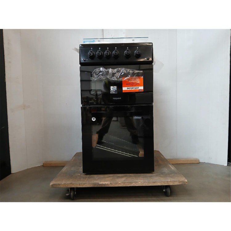 GRADE A2 - Hotpoint 50cm Gas Cooker - Black