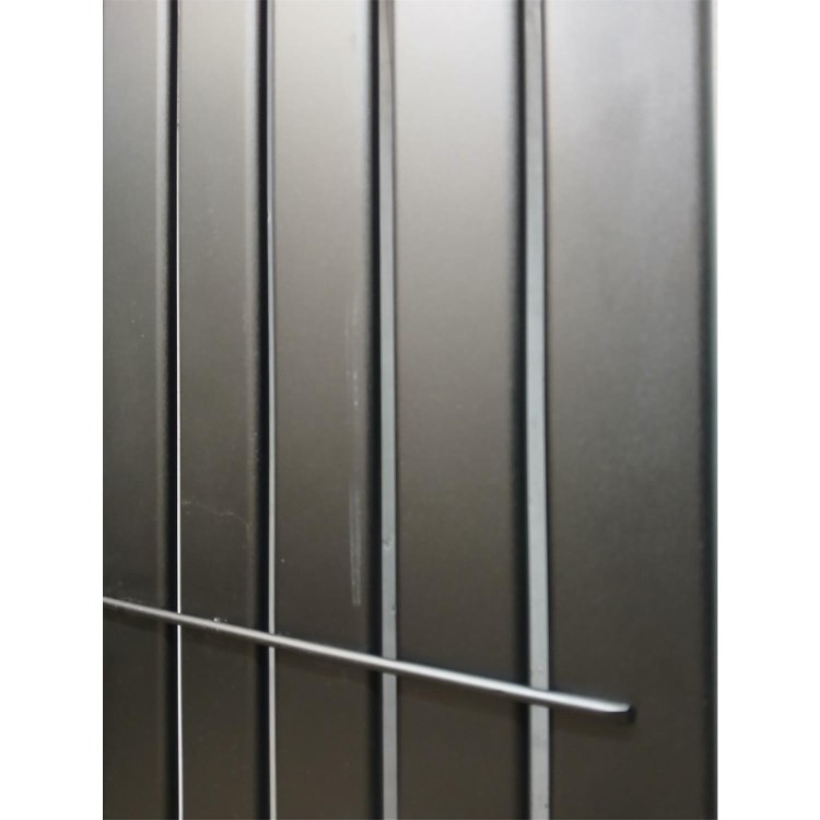 GRADE A3 - Riace Midnight Black Vertical Flat Designer Radiator 1600x408mm Single Panel 2442 BTU