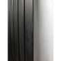 GRADE A3 - Riace Midnight Black Vertical Flat Designer Radiator 1600x408mm Single Panel 2442 BTU