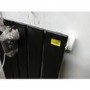 GRADE A3 - Riace Midnight Black Vertical Flat Designer Radiator 1600x408mm Single Panel 2442 BTU