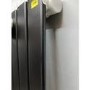 GRADE A3 - Riace Midnight Black Vertical Flat Designer Radiator 1600x408mm Single Panel 2442 BTU