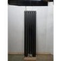 GRADE A3 - Riace Midnight Black Vertical Flat Designer Radiator 1600x408mm Single Panel 2442 BTU
