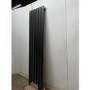 GRADE A3 - Riace Midnight Black Vertical Flat Designer Radiator 1600x408mm Single Panel 2442 BTU