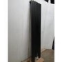 GRADE A3 - Riace Midnight Black Vertical Flat Designer Radiator 1600x408mm Single Panel 2442 BTU
