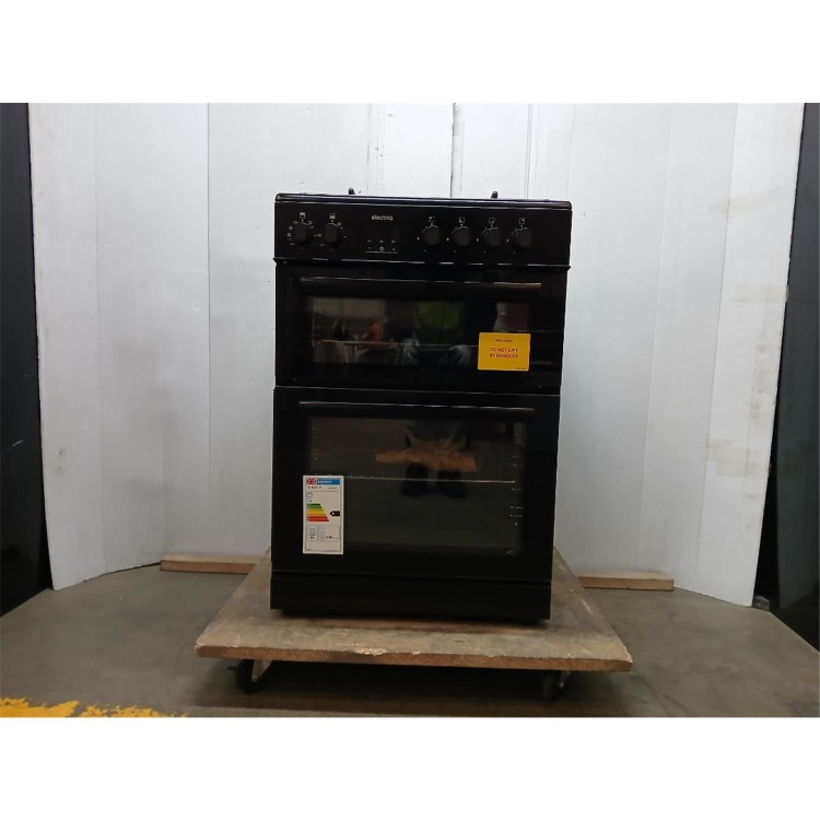 GRADE A2 - electriQ 60cm Dual Fuel Cooker - Black