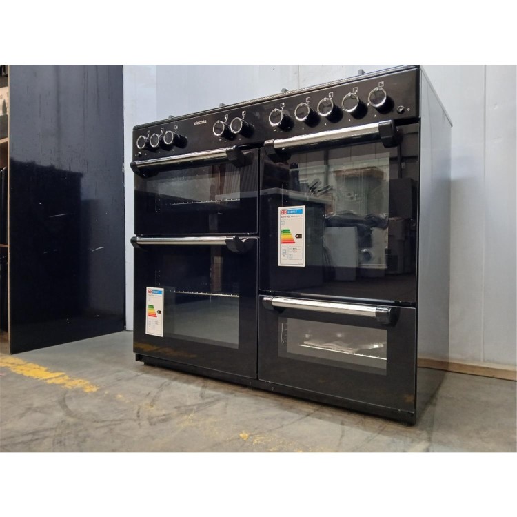 GRADE A2 - electriQ 100cm Gas Range Cooker – Black