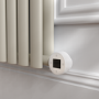 Refurbished Linen Vertical Smart Electric Radiator with Wi-Fi Thermostat - 1200W - H1600xW236mm - Bathroom Safe