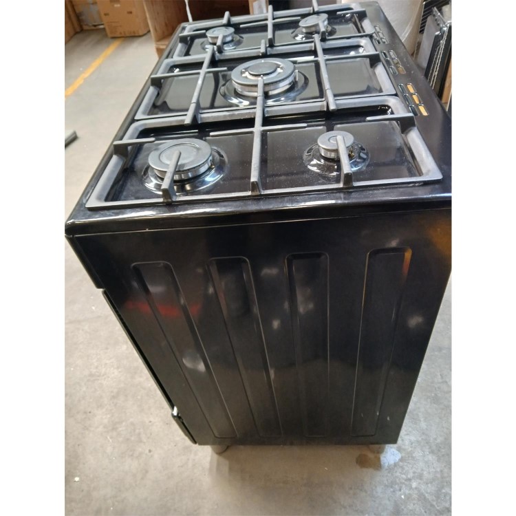 GRADE A2 - electriQ 90cm Gas Single Oven Range Cooker - Black