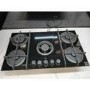 Refurbished Elica Nikolatesla Flame 88cm Gas Venting Hob with Built-In Extractor Fan - Black