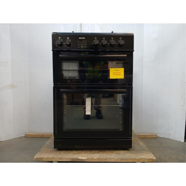 GRADE A2 - electriQ 60cm Dual Fuel Cooker - Black