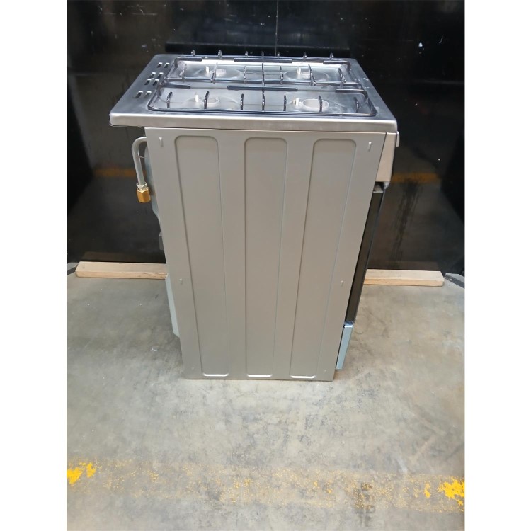 Refurbished Indesit 50cm Dual Fuel Cooker - Stainless Steel