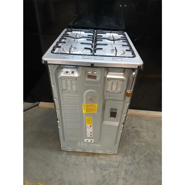 Refurbished Indesit 50cm Dual Fuel Cooker - Stainless Steel