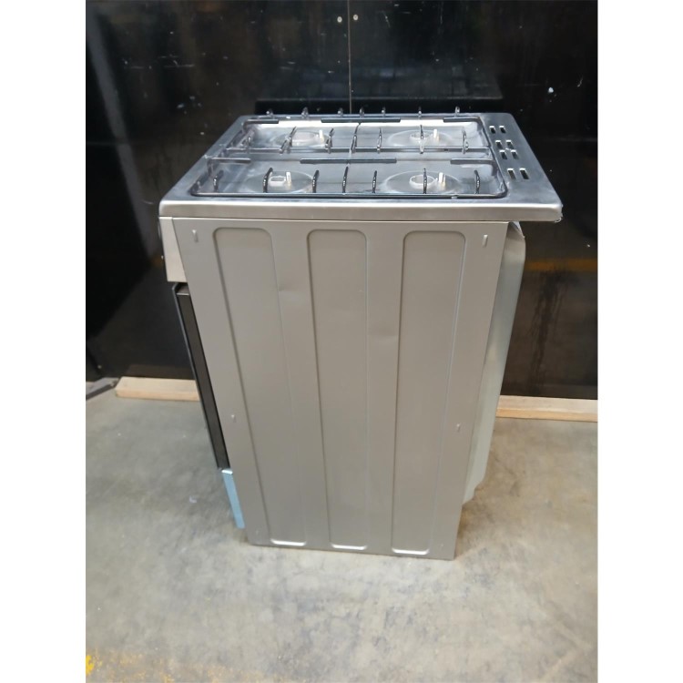 Refurbished Indesit 50cm Dual Fuel Cooker - Stainless Steel