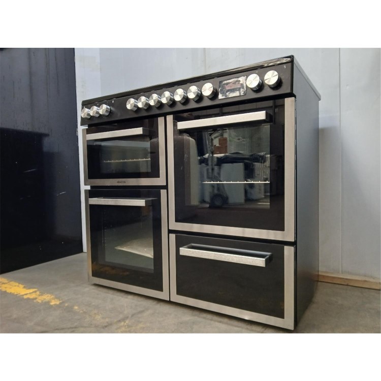 GRADE A2 - electriQ 100cm Dual Fuel Range Cooker - Stainless Steel
